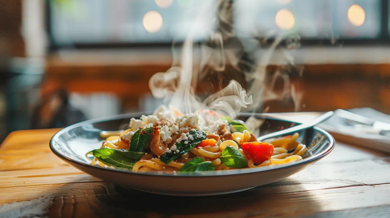 Makaron z kurczakiem i fetą: Szybkie i zdrowe danie