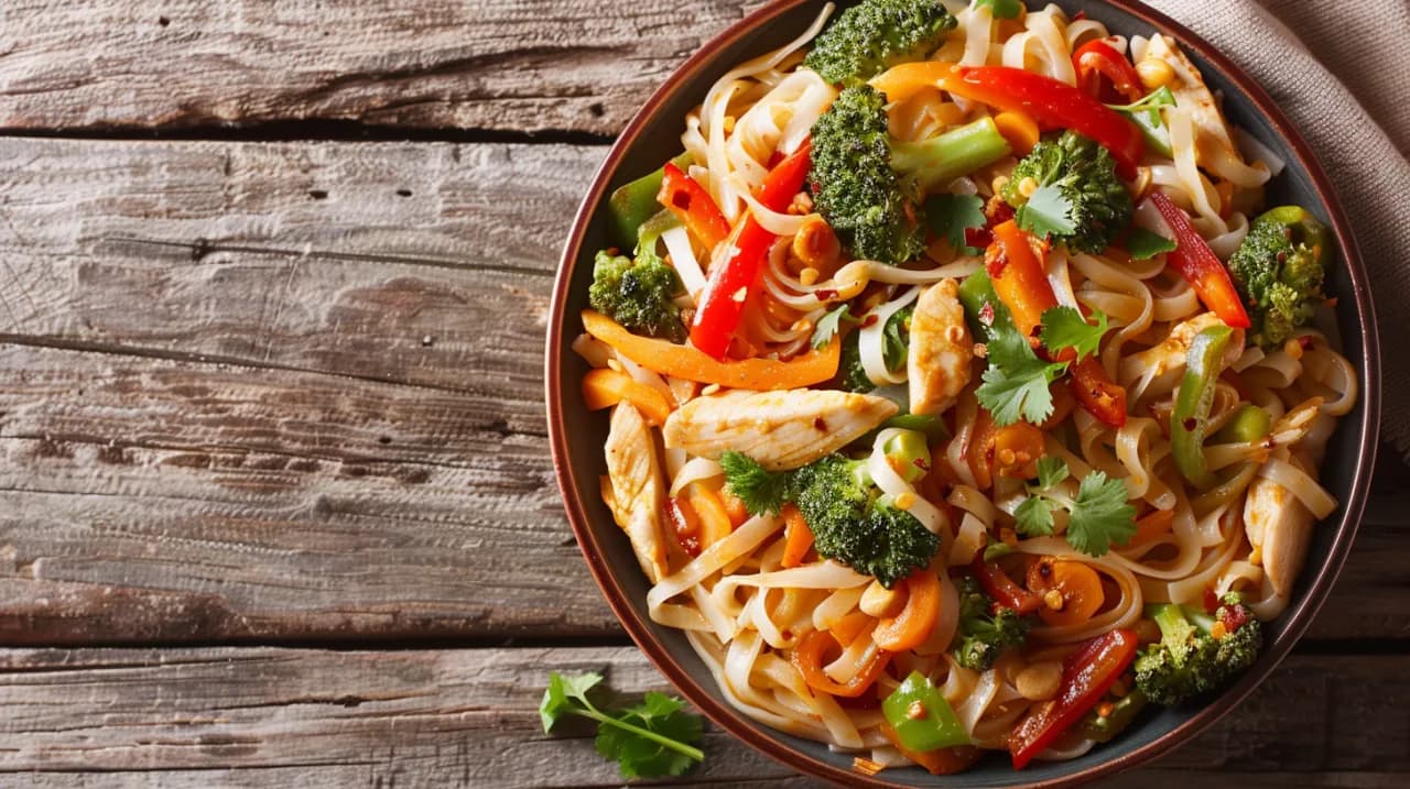Makaron tajski z kurczakiem: Aromatyczne danie