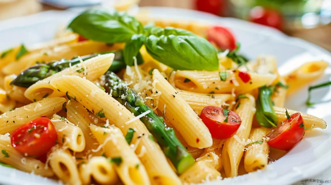 Makaron ze szparagami i pomidorami: Pyszne i zdrowe