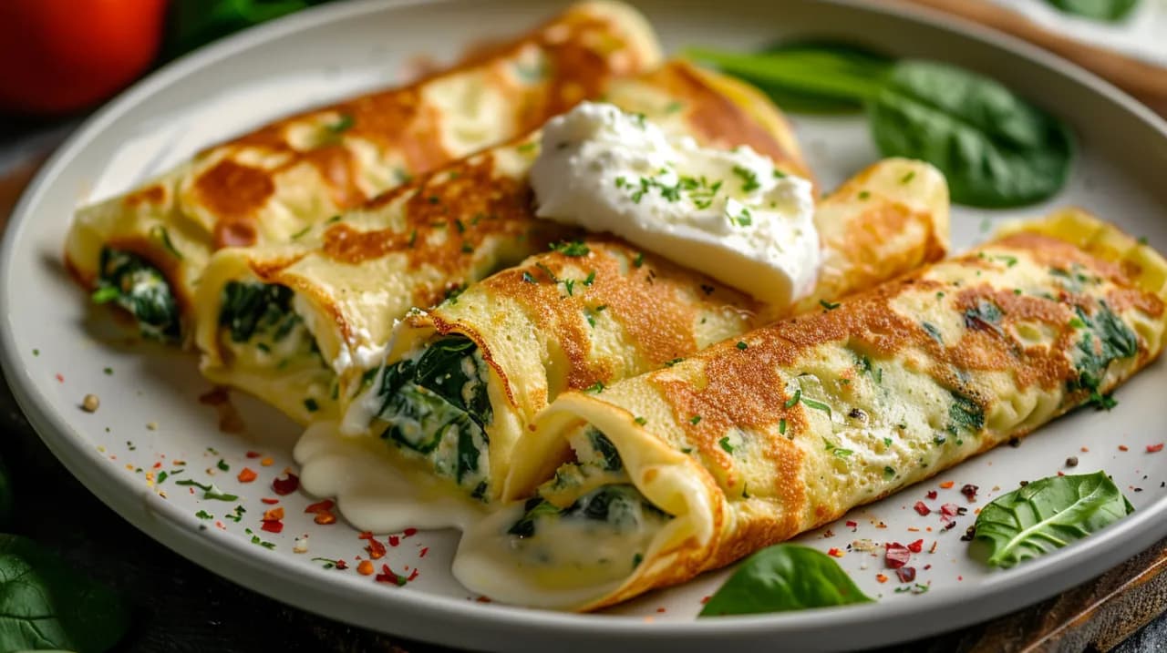 Naleśniki ze szpinakiem i fetą zapiekane: Pyszne i sycące danie