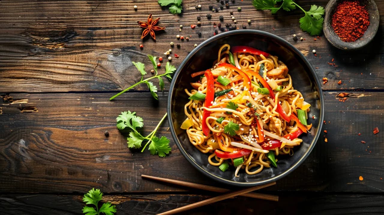 Mien makaron: Szybki przepis na aromatyczny makaron z Azji